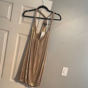 Gold Metallic Women's Dress